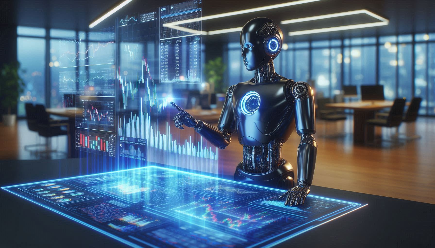 advisor analyzing stock charts
